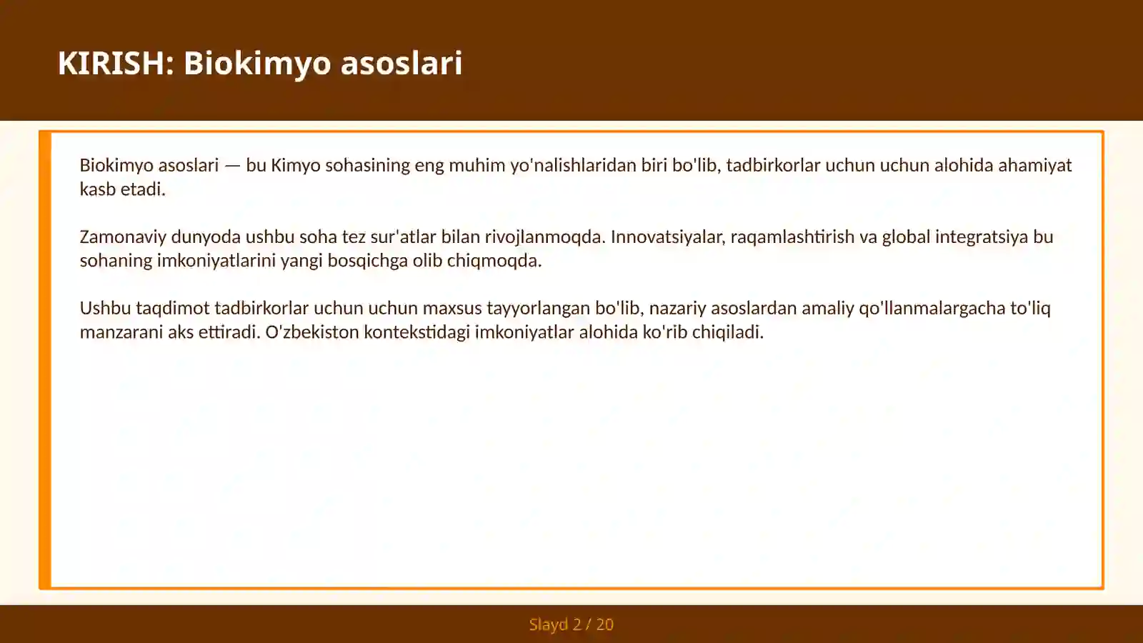 BIOKIMYO ASOSLARI 2