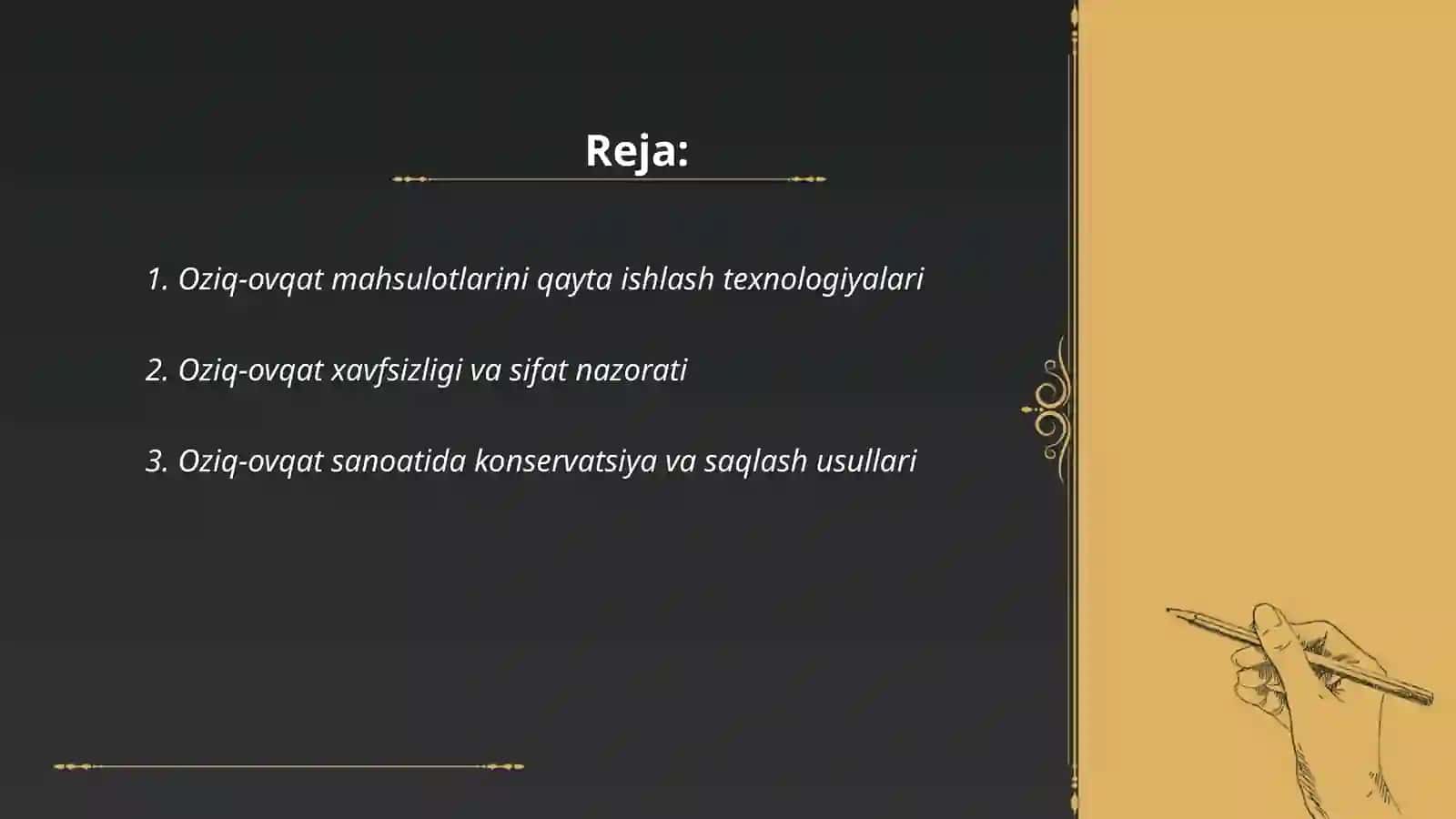 Oziq ovqat yengil sanoat 2