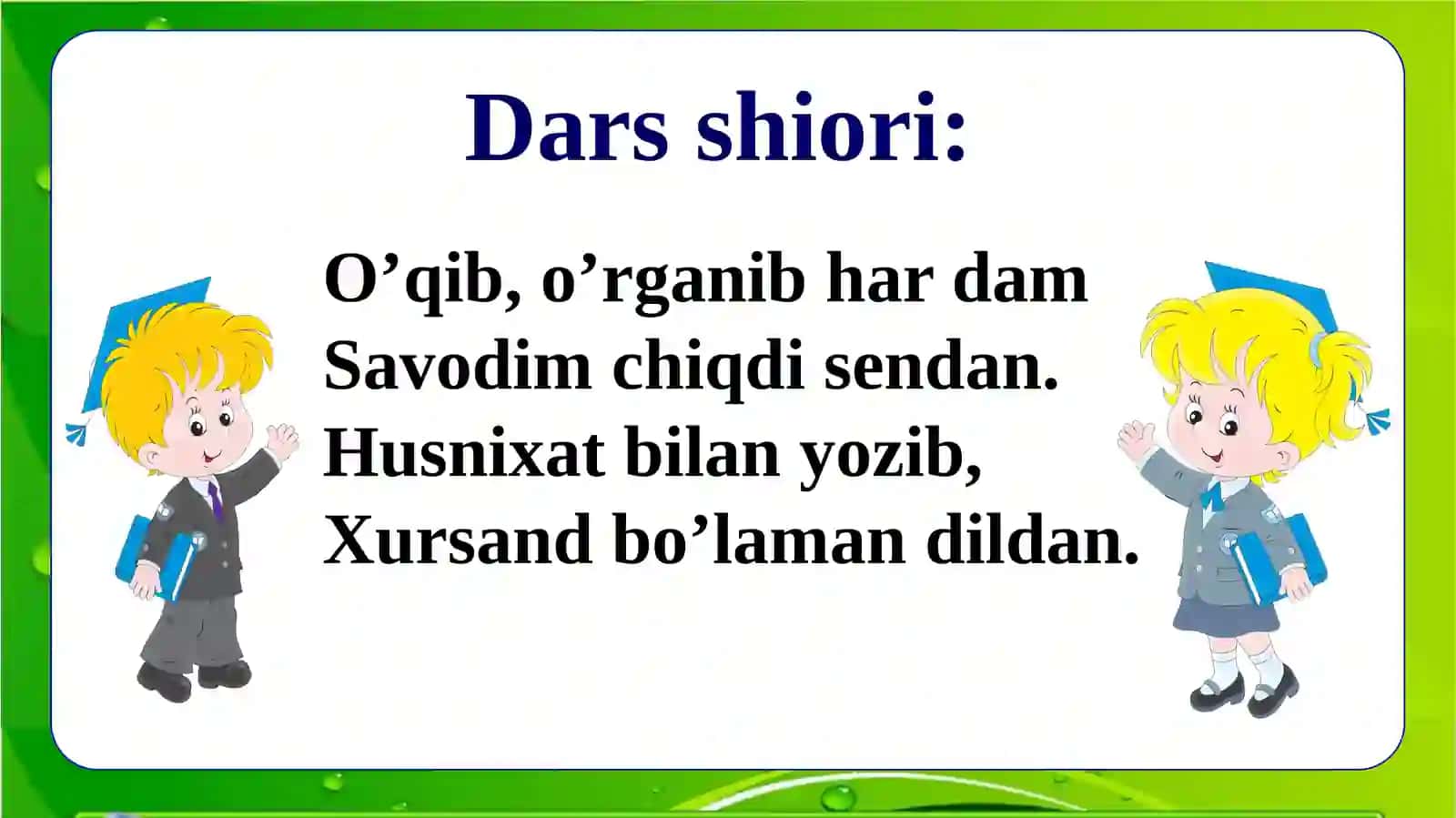 3-sinf Ona tili va o'qish fanidan Jamoat transporti mustahkanlash mavzuda dars taqdimoti 2