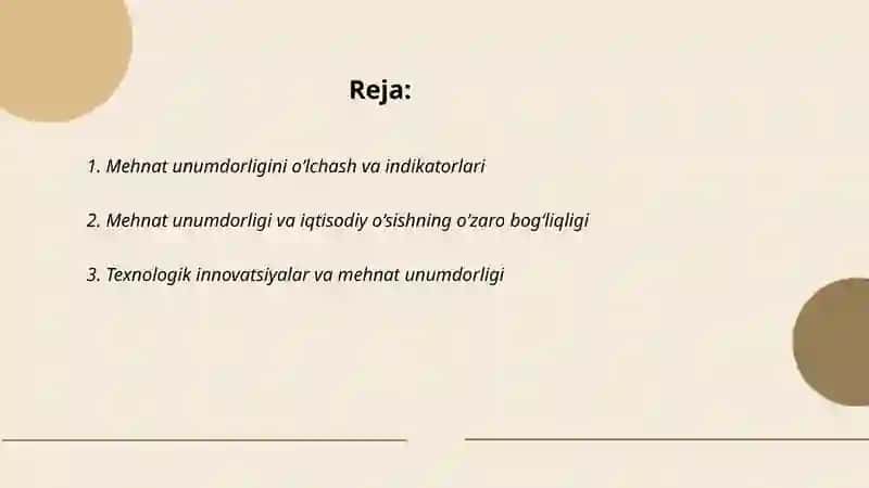 Mehnat unumdorligi - iqtisodiy o‘sish omili sifatida 2