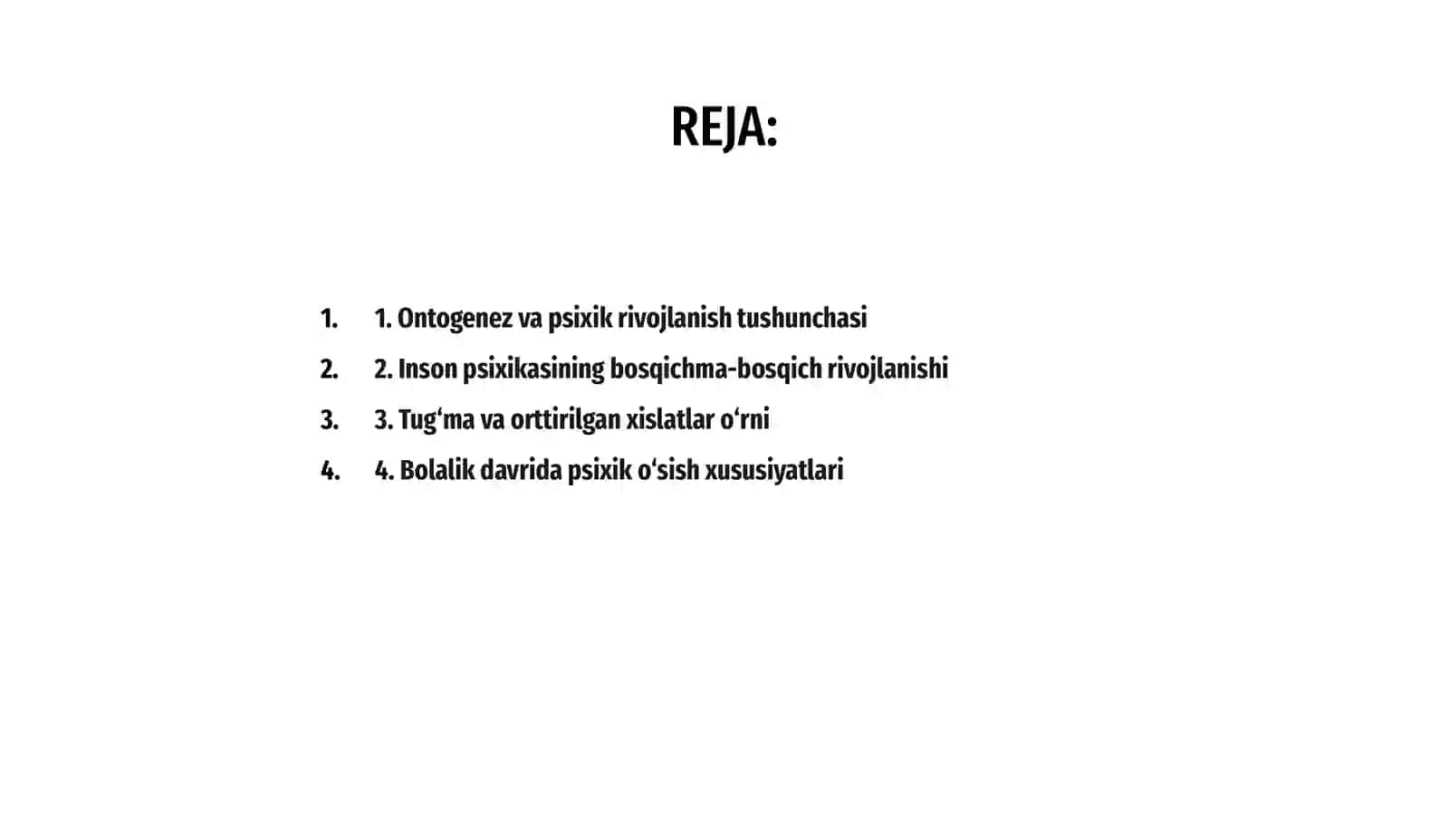 Ontogenezda inson psixikasining rivojlanishi 2