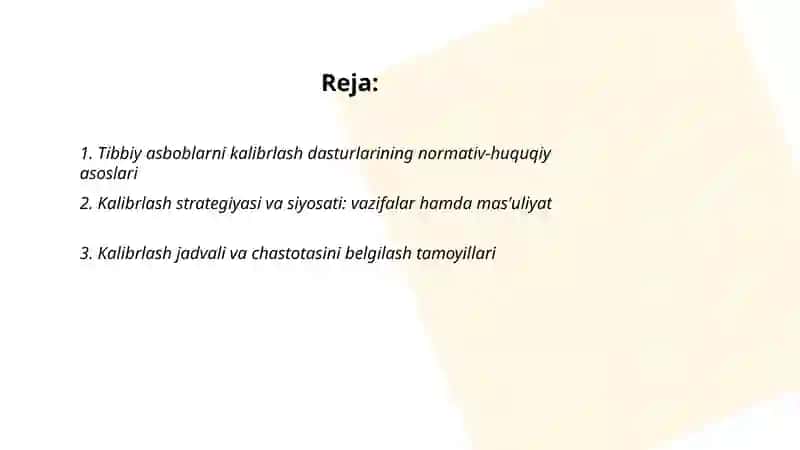 Tibbiy asboblarni kalibrlash dasturlari 2