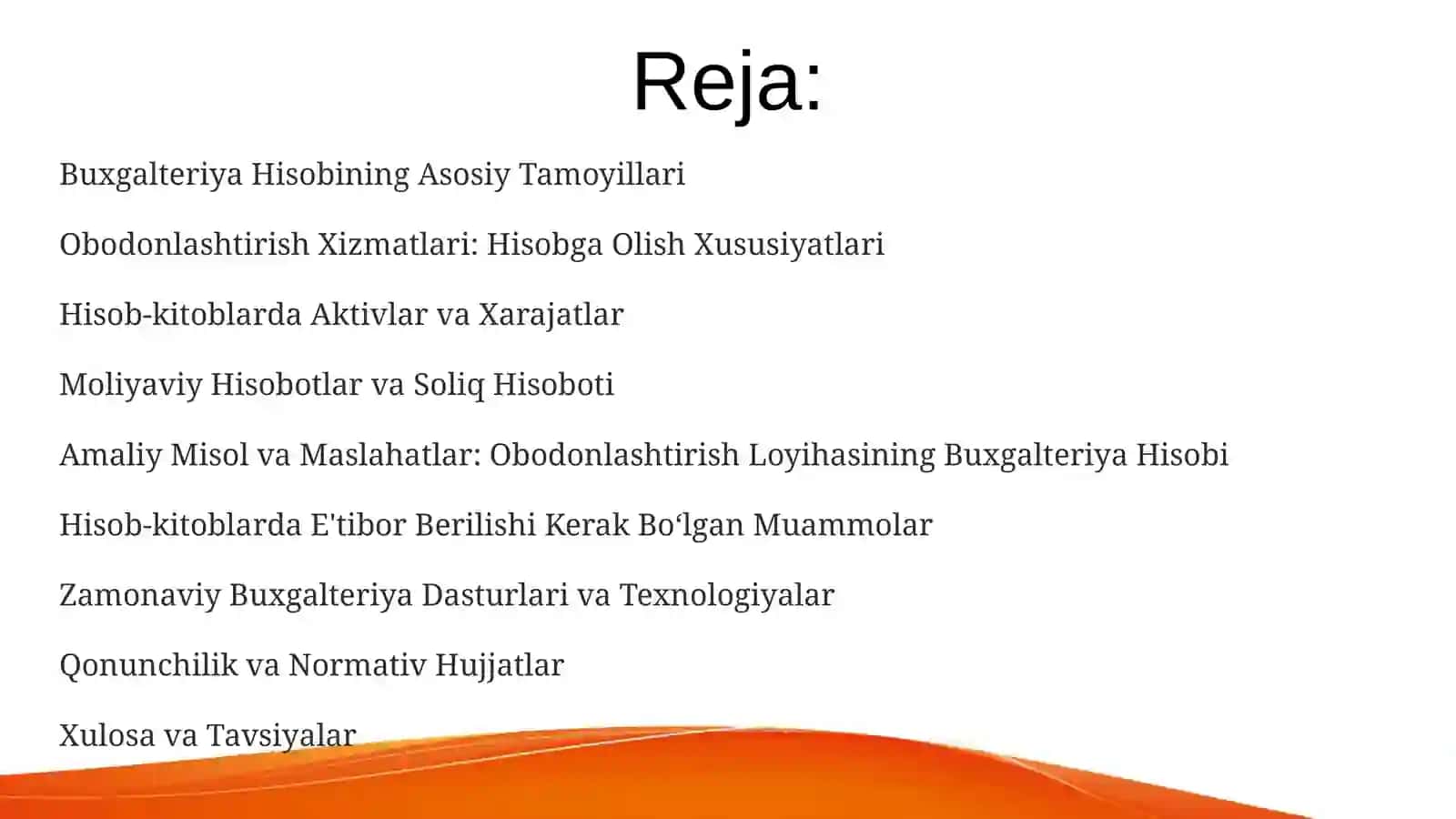 Obodonlashtirish Xizmatlarini Ko‘rsatuvchi Sub’ektlarda Buxgalteriya Hisobi 2