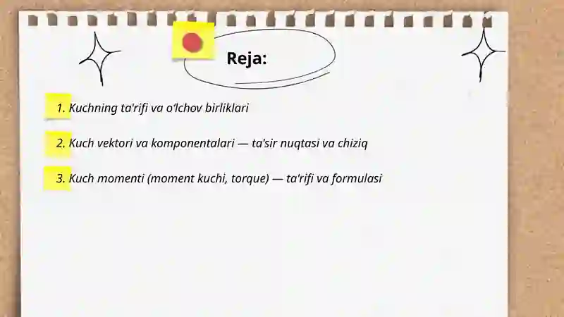 Kuch va inersiya momenti 2
