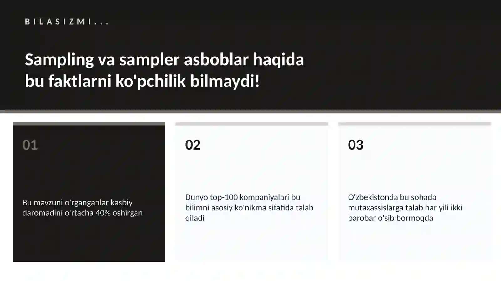 Sampling va sampler asboblar 2