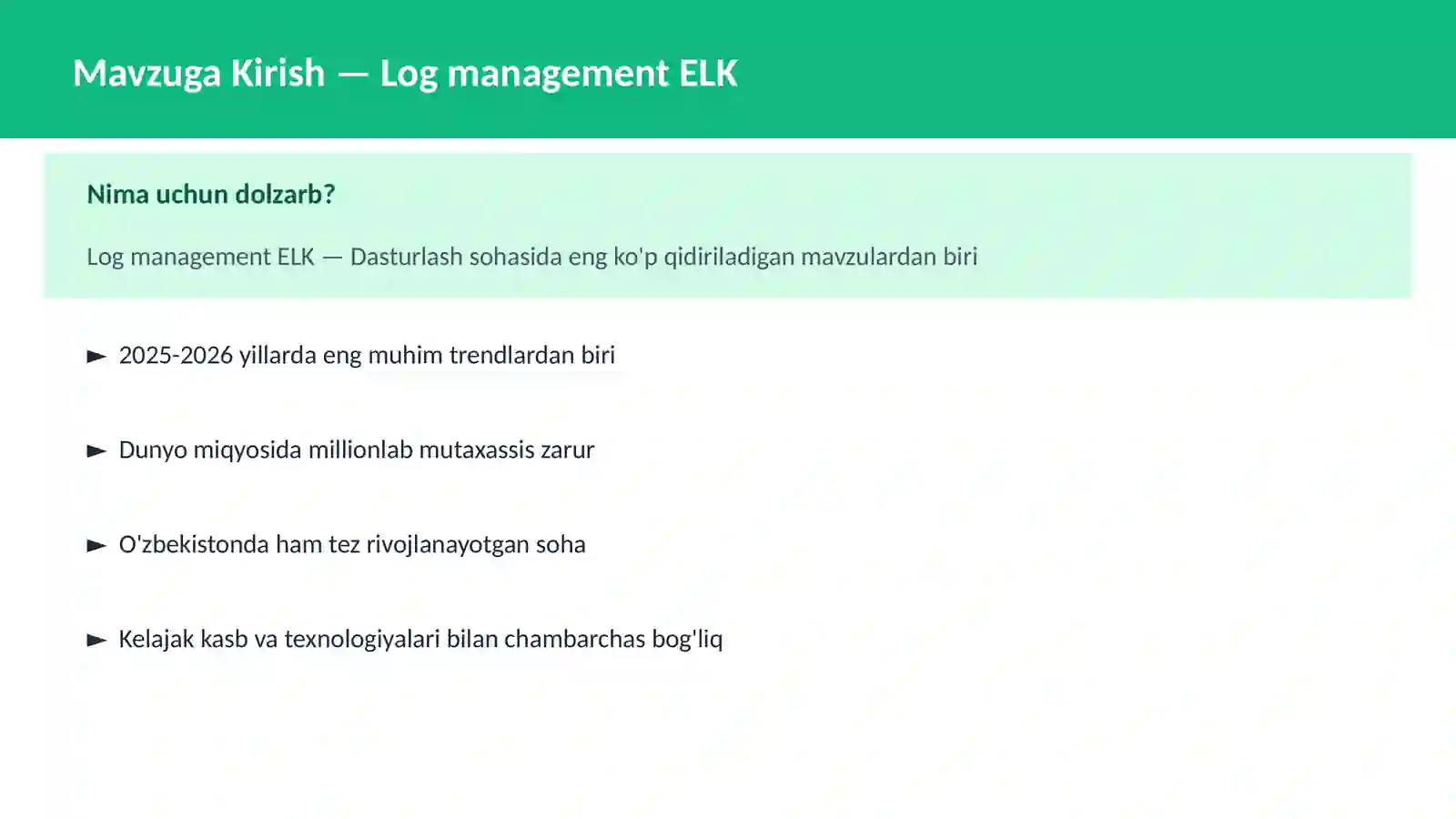 Log management ELK 2