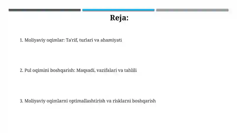 Moliyaviy oqimlar 2