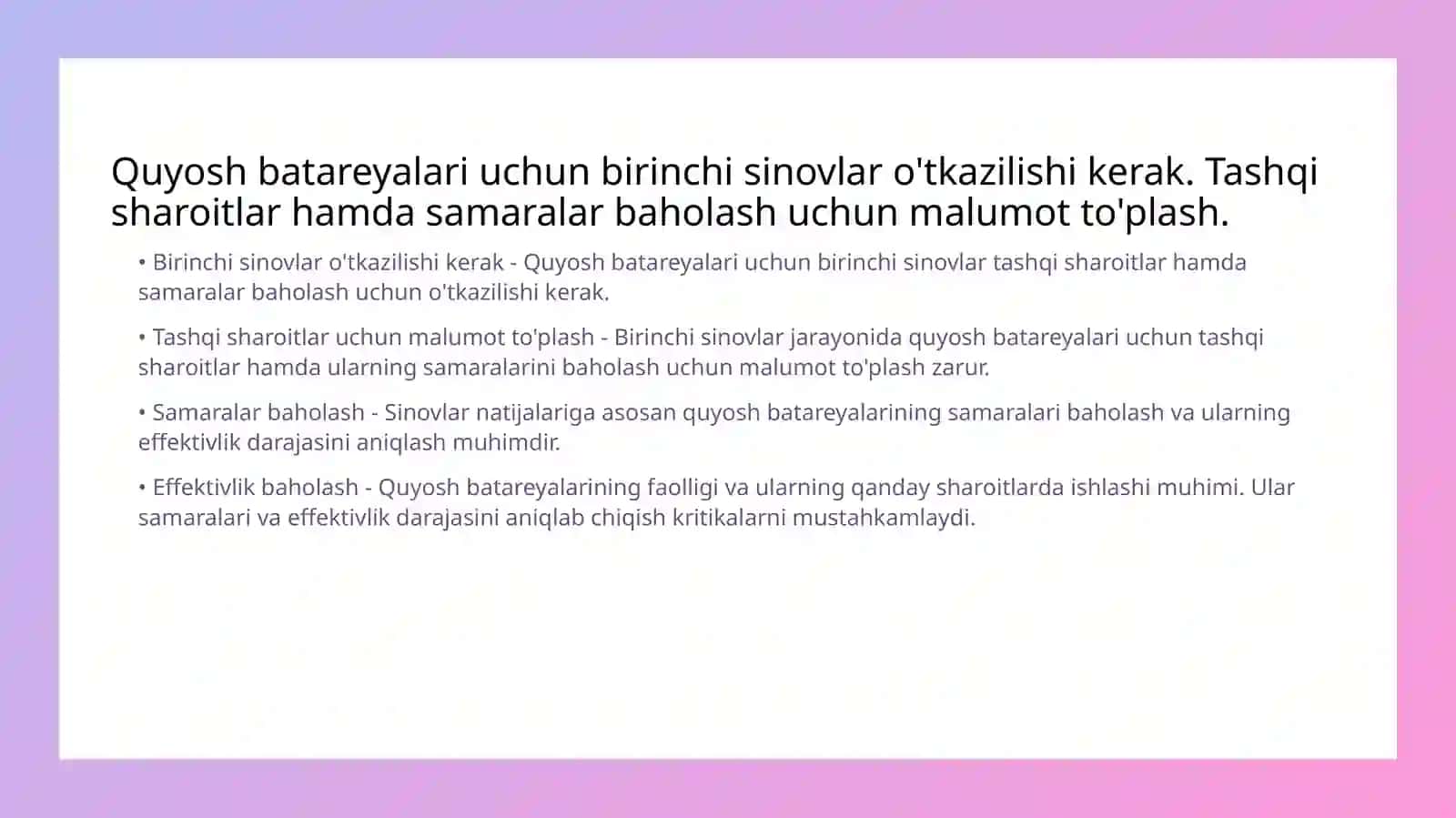 Qayta tiklanadigan energiya texnologiyalari materiallari 2