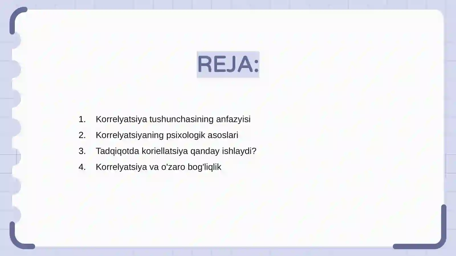 Korrelyatsiya tushunchasi va uning psixologik tadqiqotlarda o'rni 2