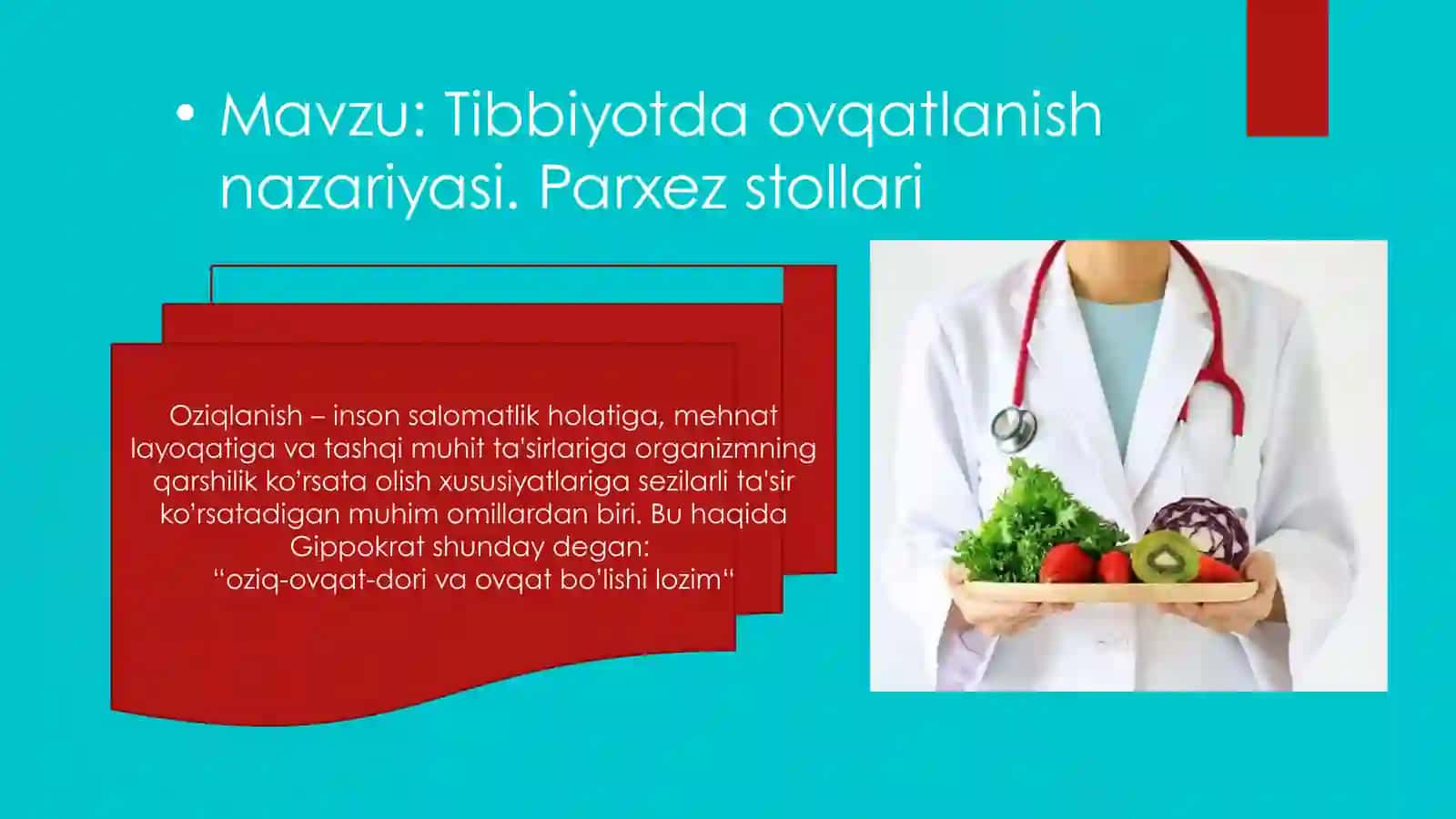 “Parxez stollari” mavzusida tayyorlagan mustaqil ishi 2