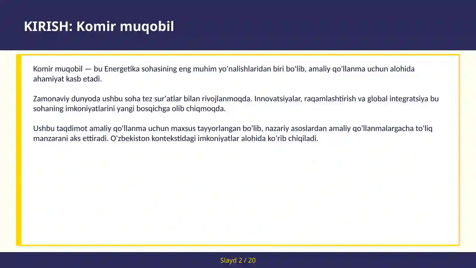 Komir muqobil 2