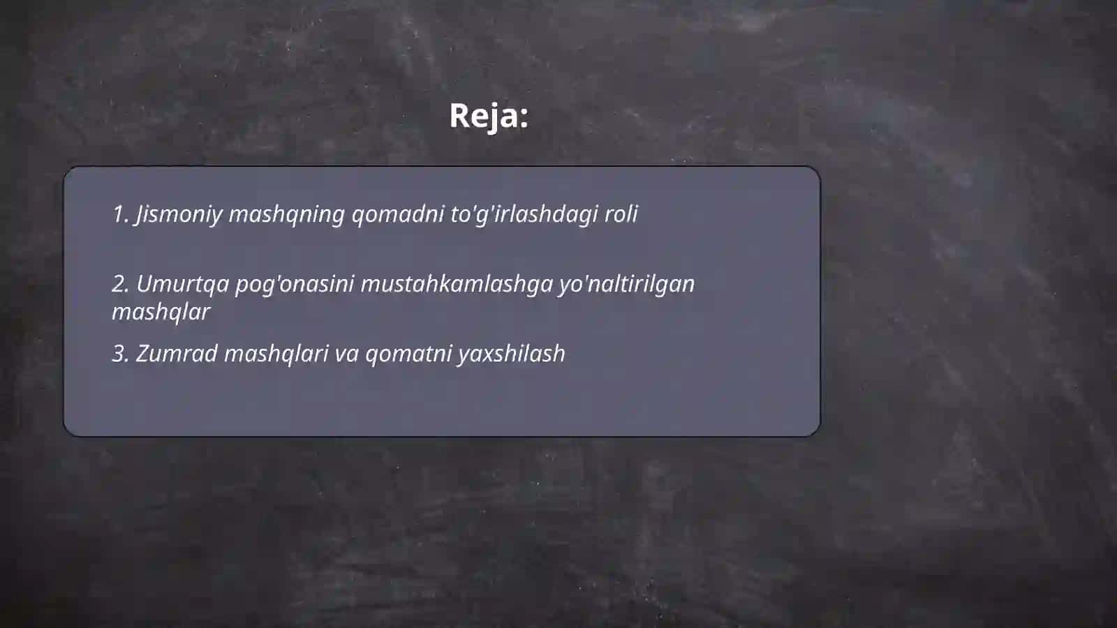 Jismoniy mashqlar yordamida qomadni togirlashning asosiy usullari 2