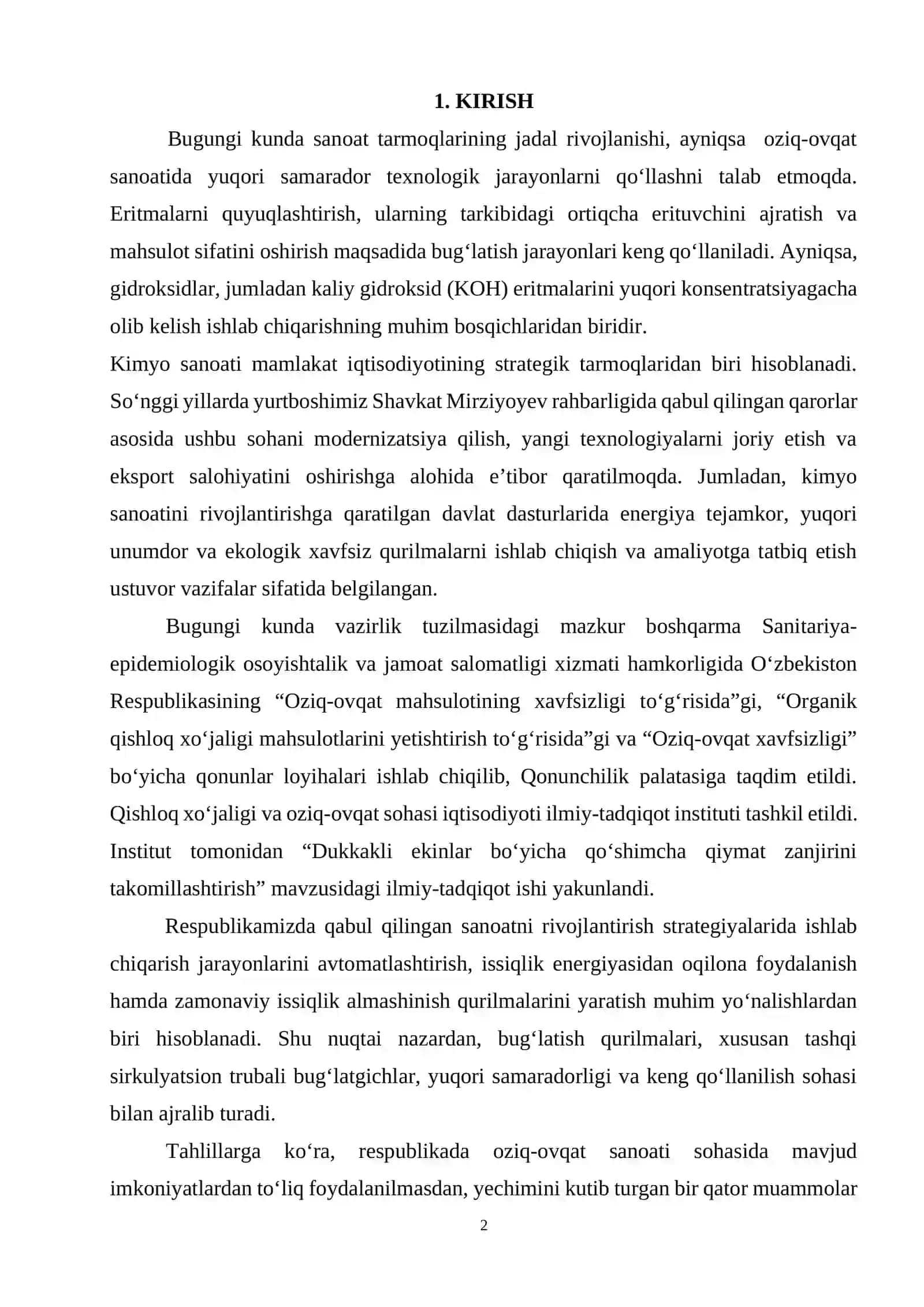 Unumdorligi G=26547 kg/soat bo‘lgan KOH eritmasini Xb=75% dan Xo=90% gacha bug‘latish uchun tashqi sirkulyatsion trubali bug‘latish qurilmasini hisoblang va loyihalang 2