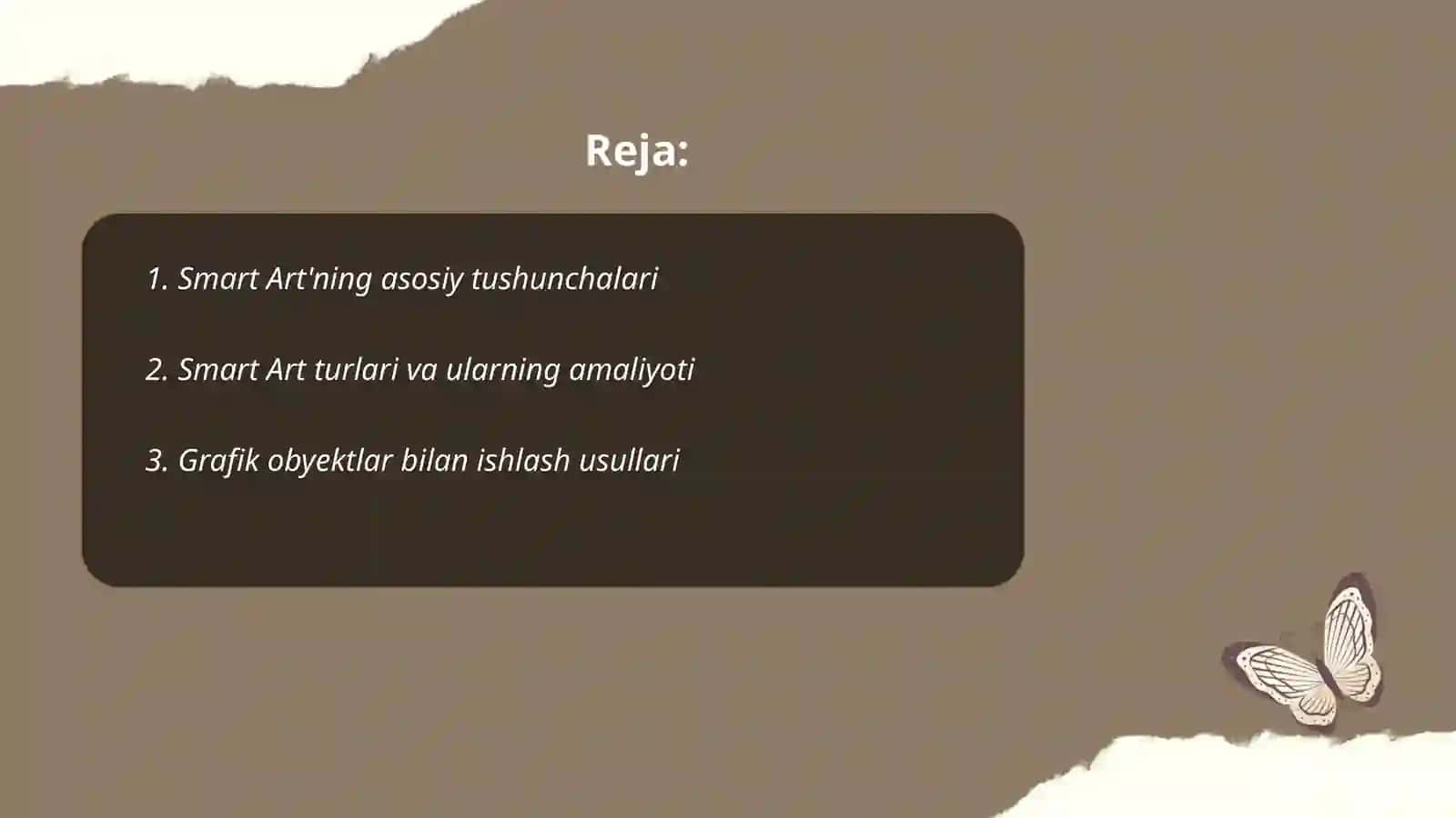 Matn muharrir yordamida grafik obeʼktlar bilan ishlash Smort Art obeʼki 2