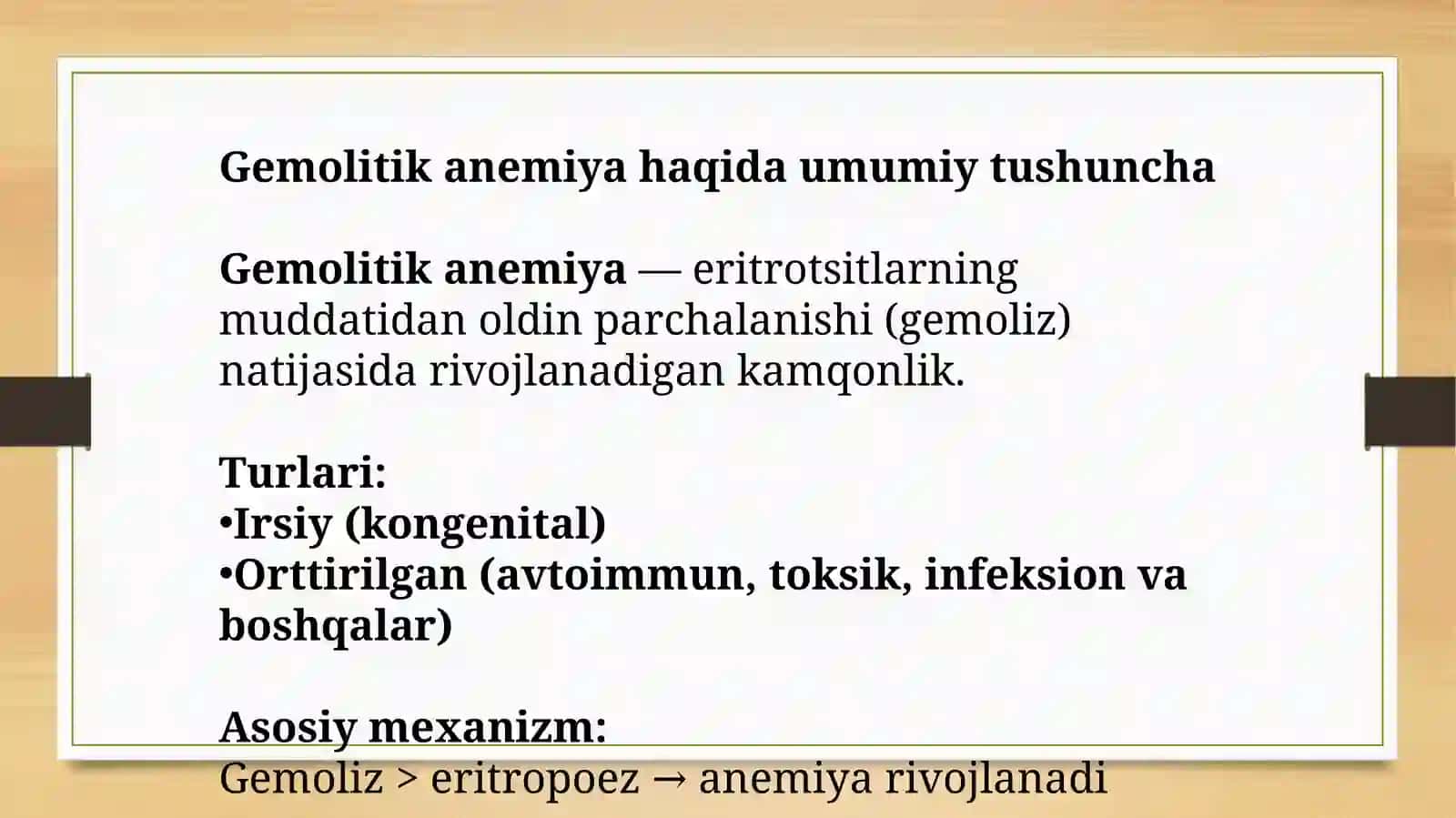 Gemolitika hemolitik anemiyalar 2