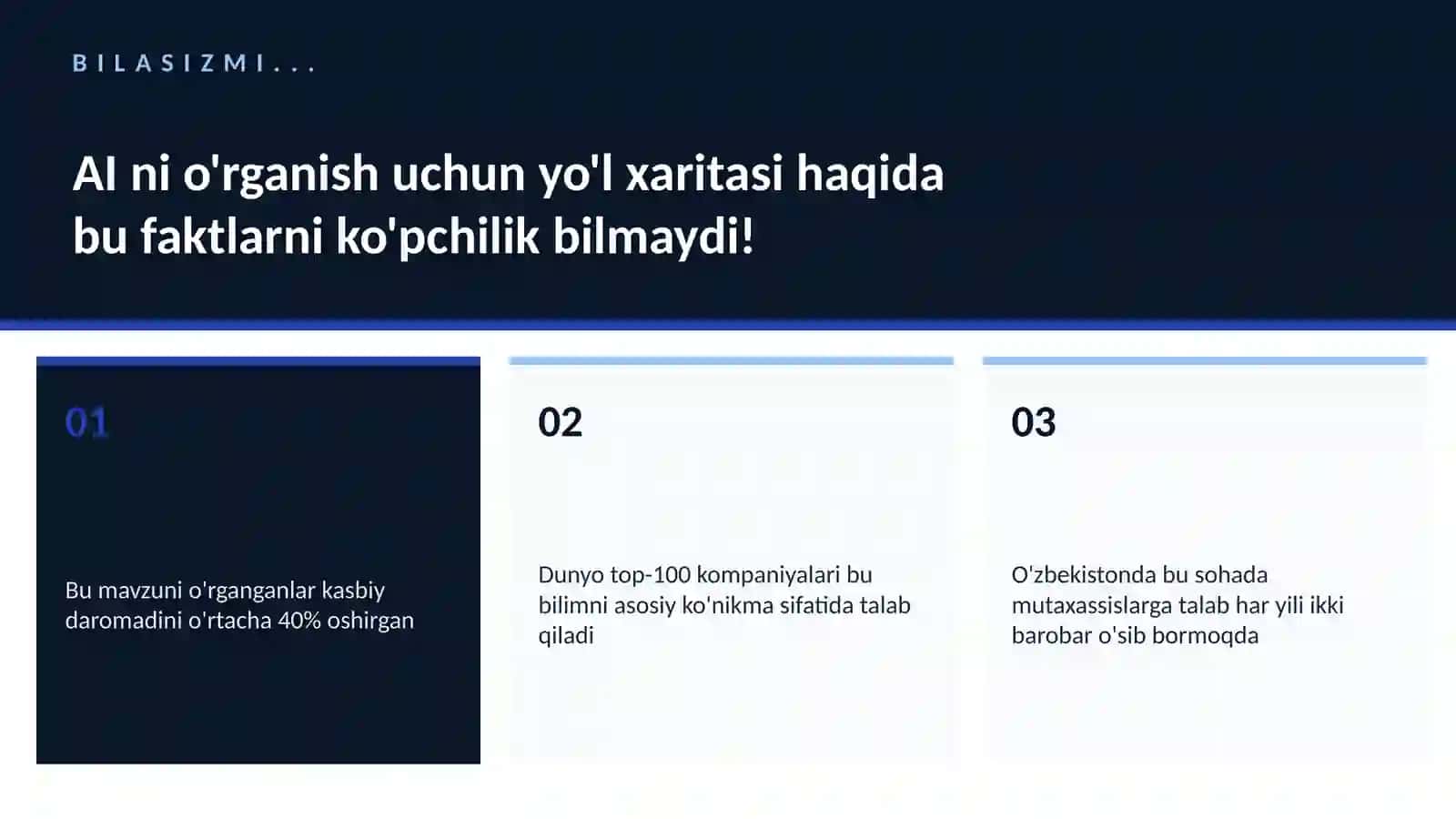 AI ni o'rganish uchun yo'l xaritasi 2