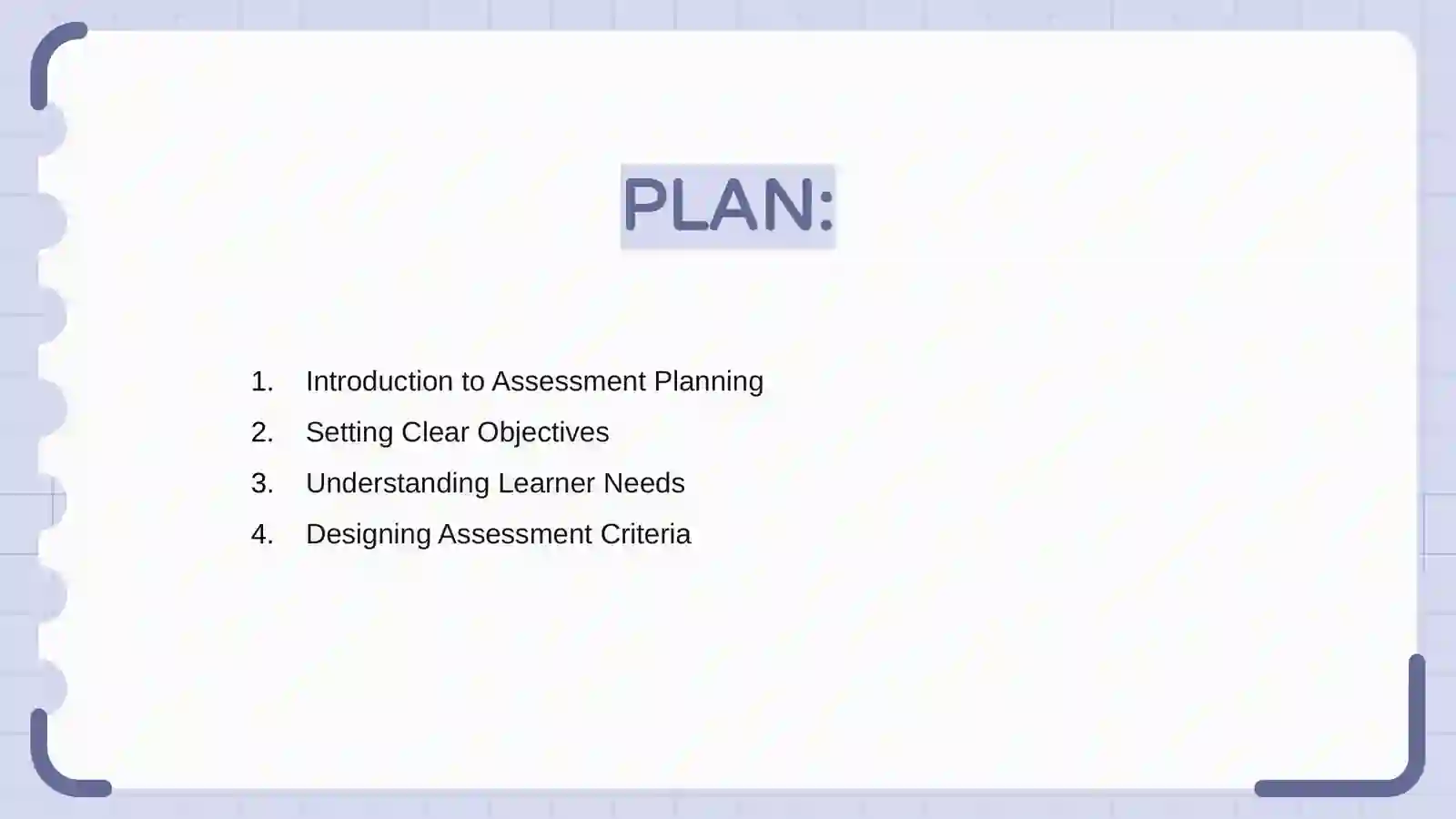Assessment Planning 2