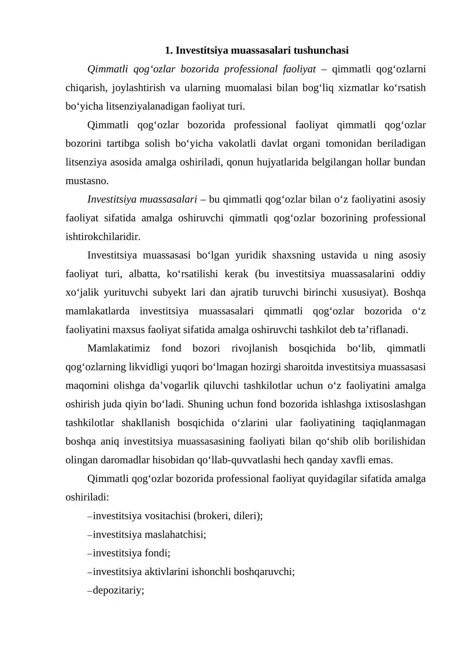 Investitsiya va xolding kompaniyalari 2