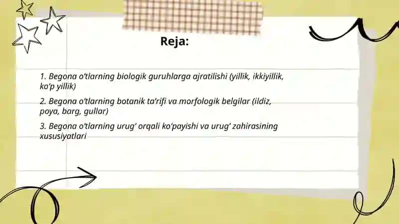 Begona oʻtlar biologik guruhlari va botanik taʼrifi 2