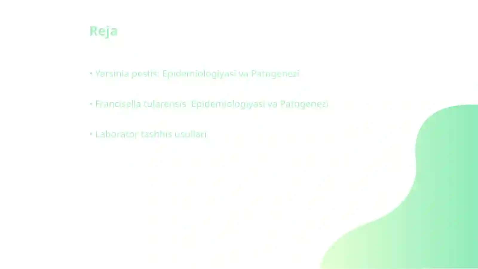 Yersinia pestis, Francisella tularensis keltirib chigargan kasalliklar patogenezi, laborator tashhisi 2