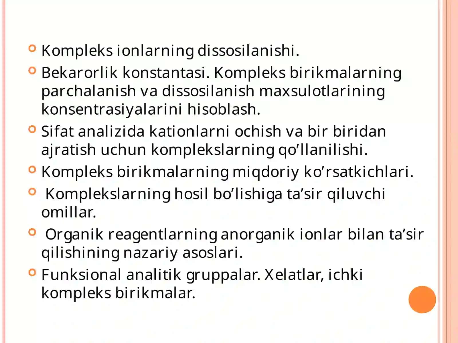 Kompleks ionlarning dissosilanishi 2