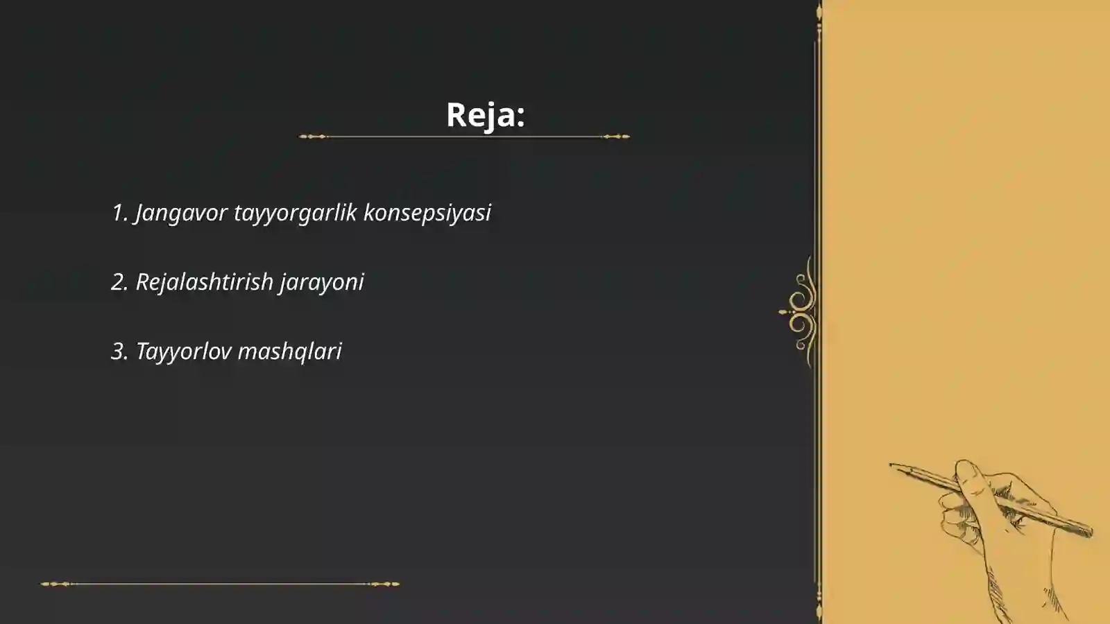 Boʻlinmalarda jangavor tayyorgarlikni tashkilashtirish va rejalashtirish 2