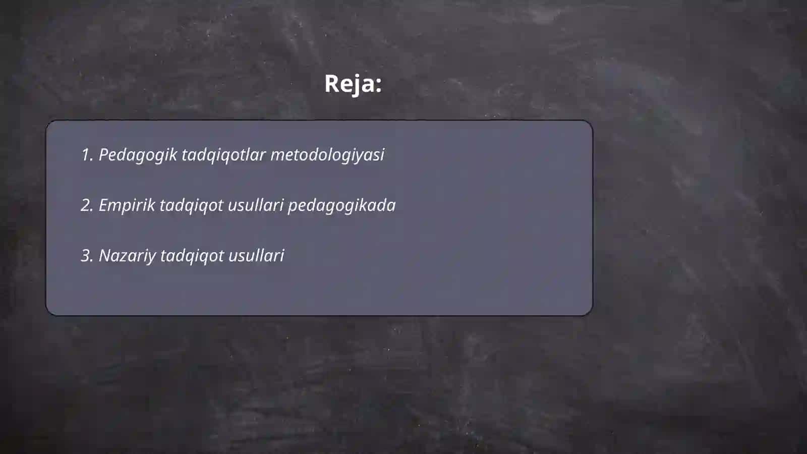 Pedogogika fanining ilmiy tatqiqot metodlari 2
