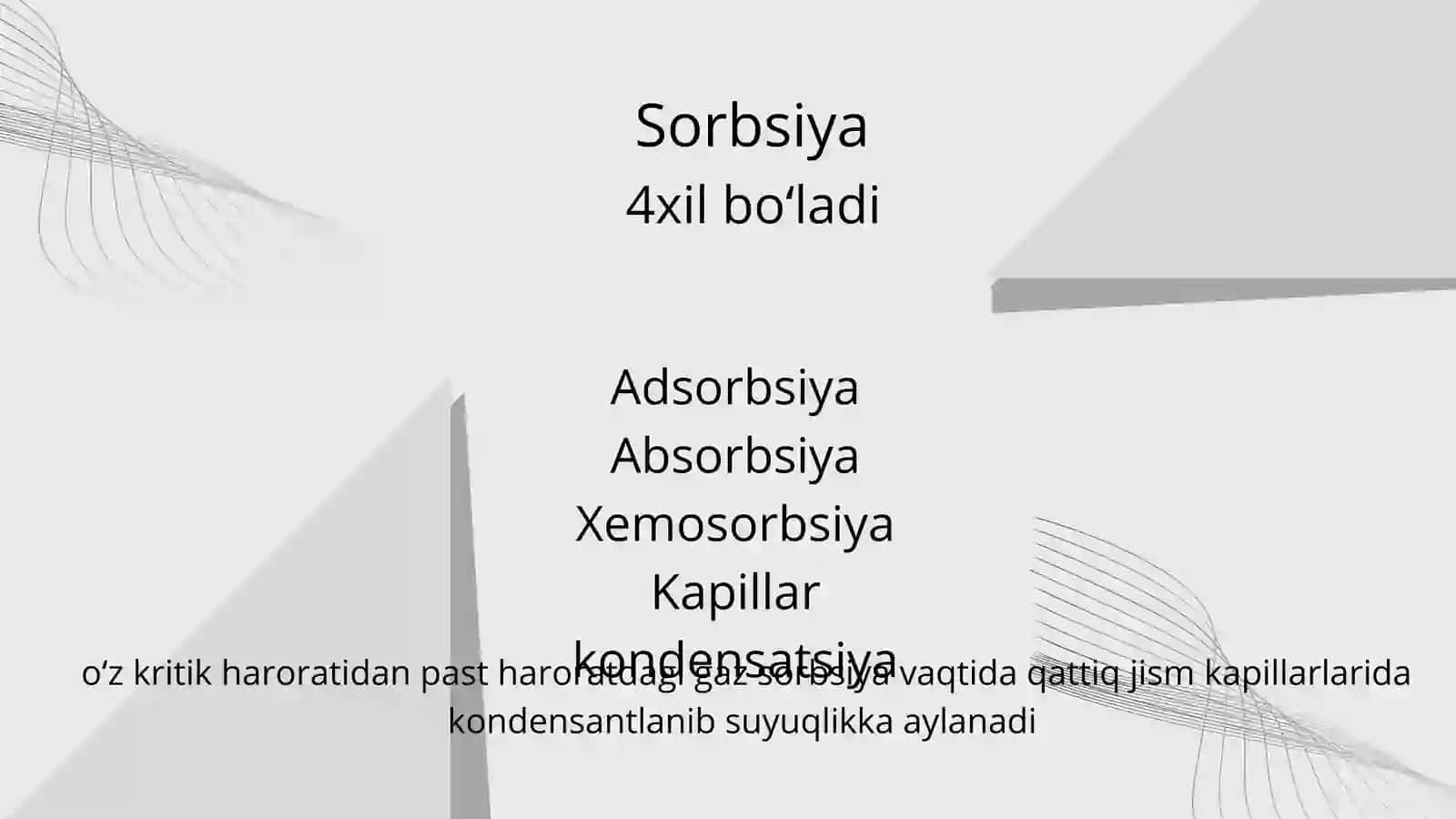 Sirt hodisalari.Adsorbsiya.Xromatografiya 2