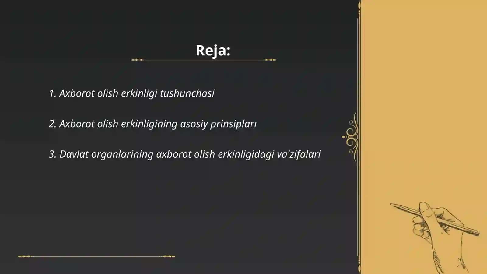 Axborot olish erkinligi va kafolatlari 2