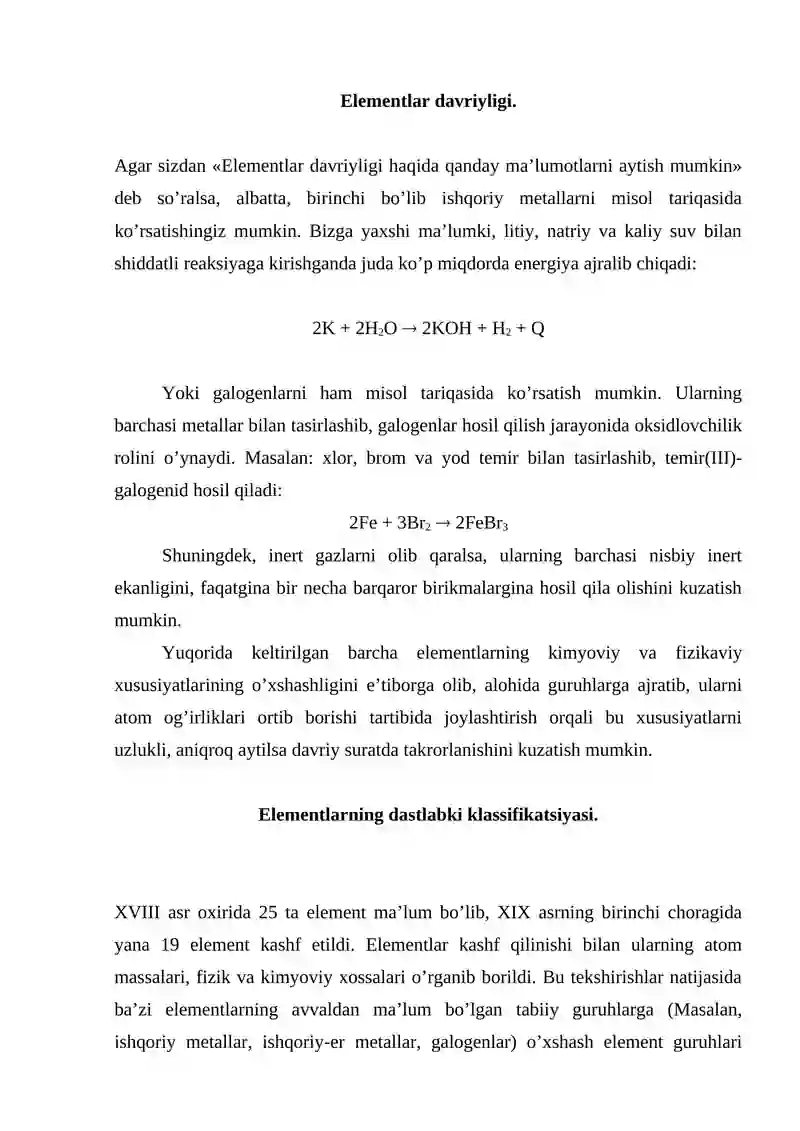 KIMYOVIY ELEMENTLAR DAVRIY SISTEMASI 2
