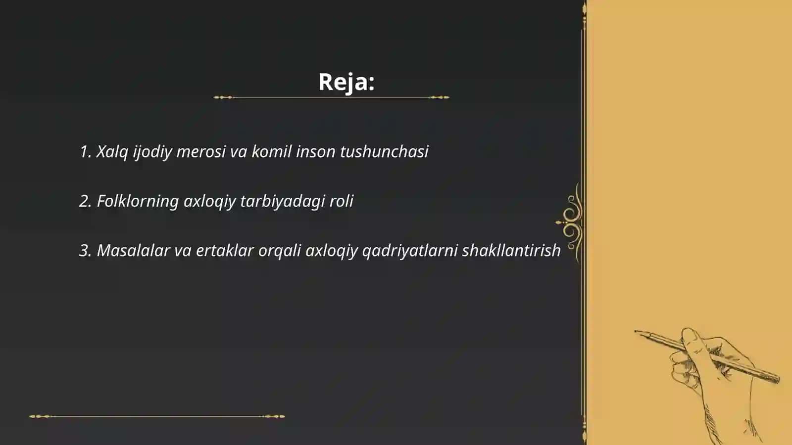 Komil inson tarbiyasida xalq ijodiy merosining tutgan o'rni 2