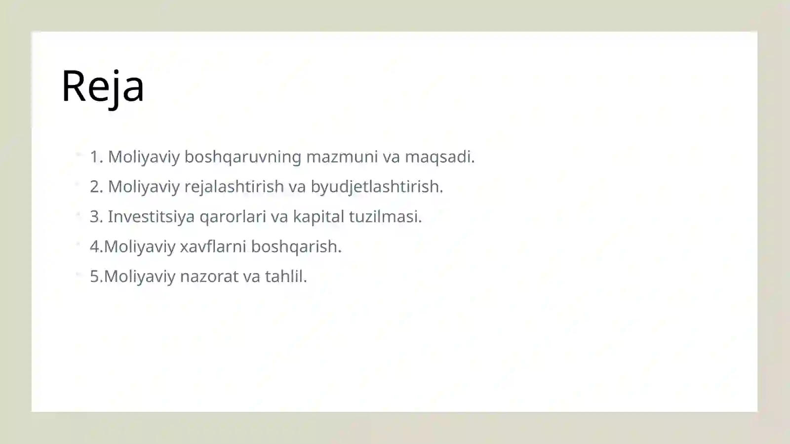 Moliyaviy boshqaruv 2