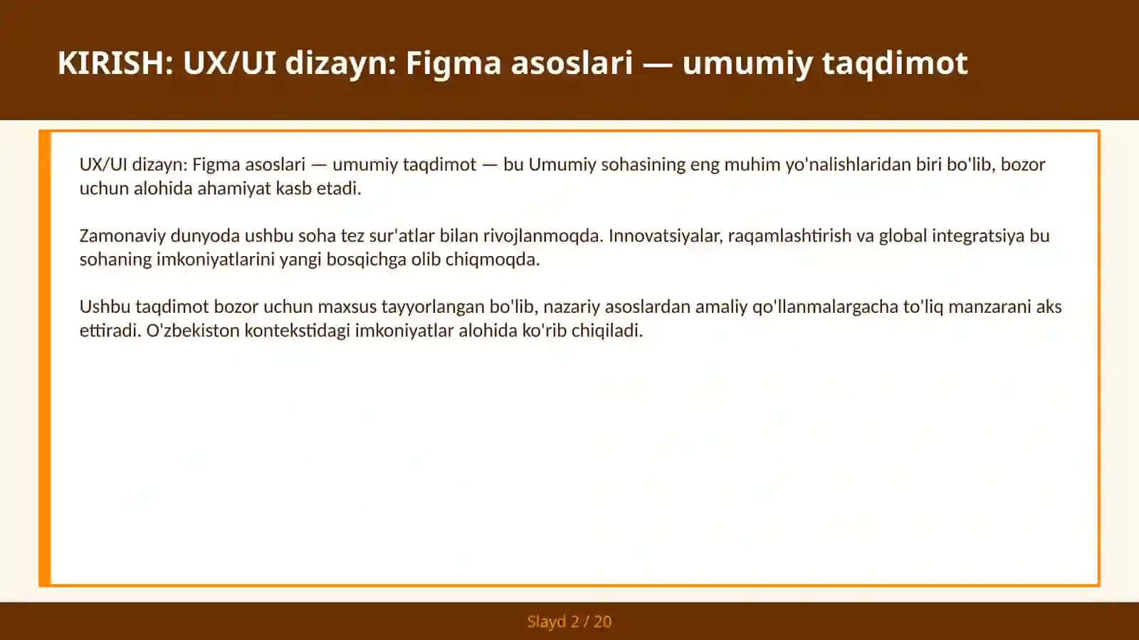 UX/UI DIZAYN: FIGMA ASOSLARI — UMUMIY TAQDIMOT 2