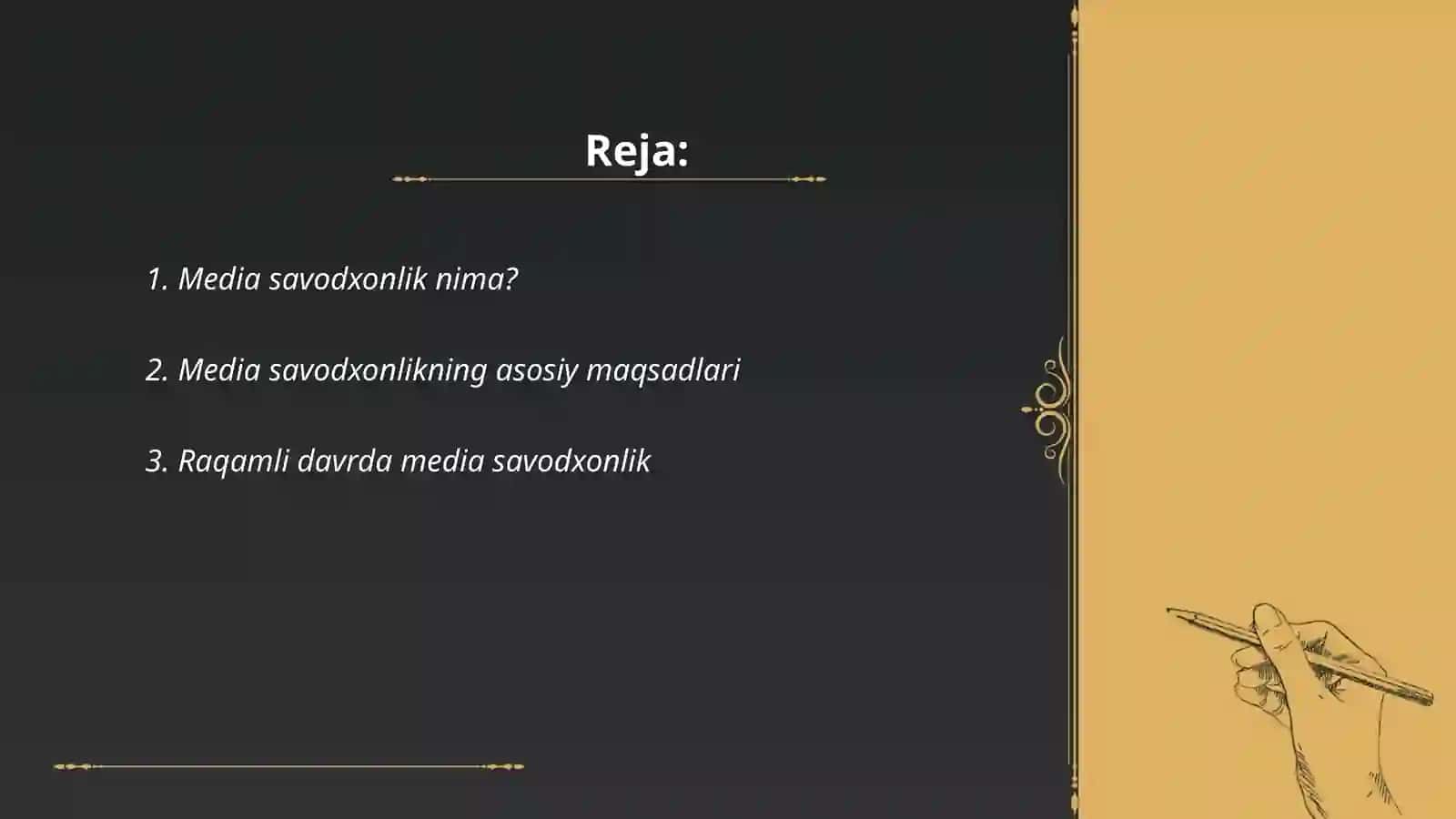 Media savodxonlikning maqsadi mazmun mohiyati Xudoyberdiyeva Eʼzoza 2