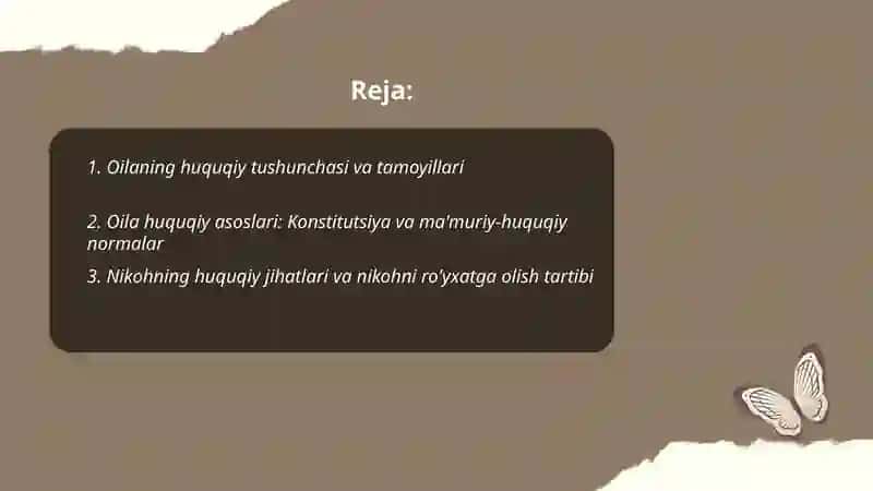 Oilaning huquqiy asoslari 2