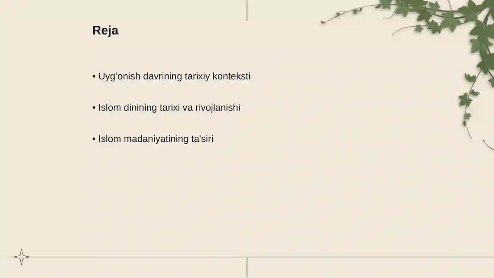 Uygʻonish davrida islom dinning ravnaq topishi referat slayd 2