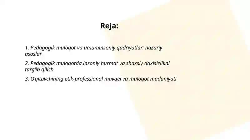 Pedagogik muloqotda umuminsoniy qadriyatlarning ustuvorligi 2