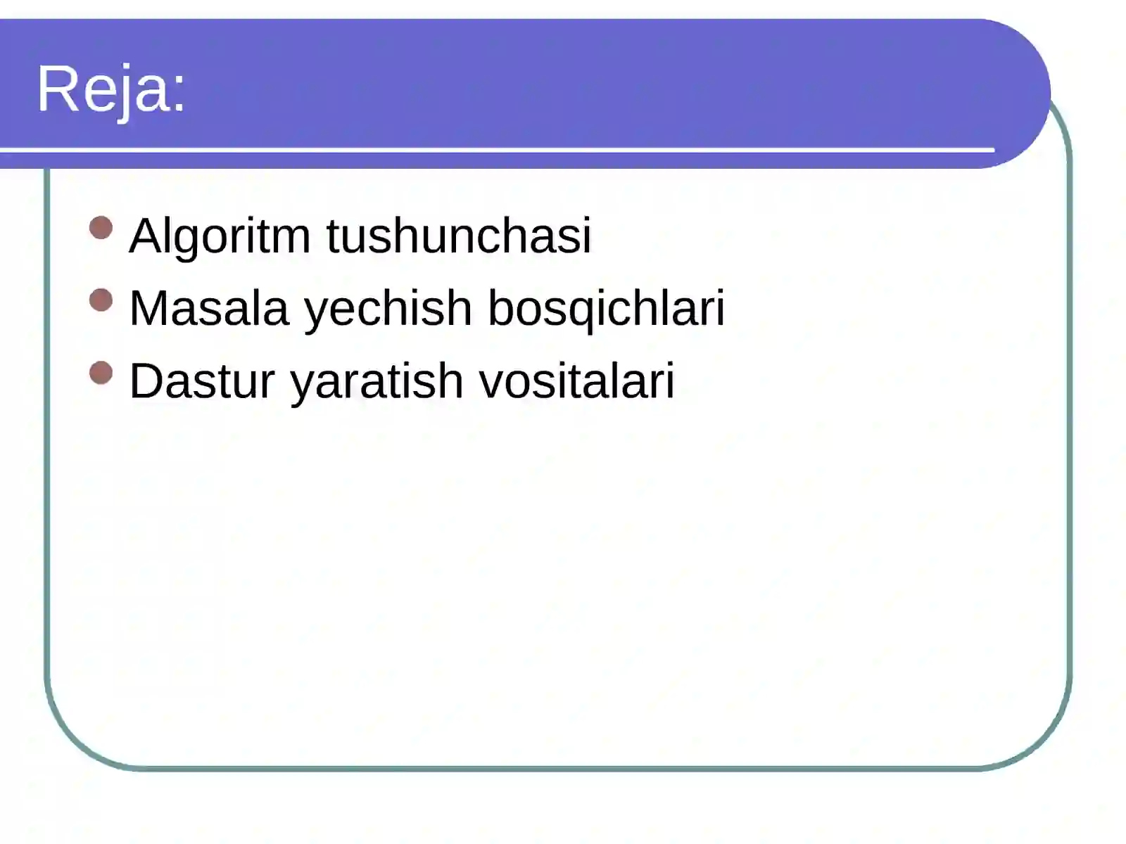 Dasturlash tizimlari 2