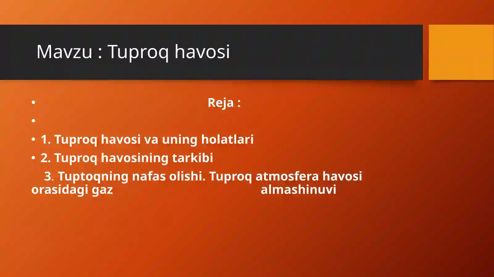 Mirzo Ulug‘bek nomidagi O‘zbekiston Milliy Universiteti, Biologiya Tuproq havosi 2