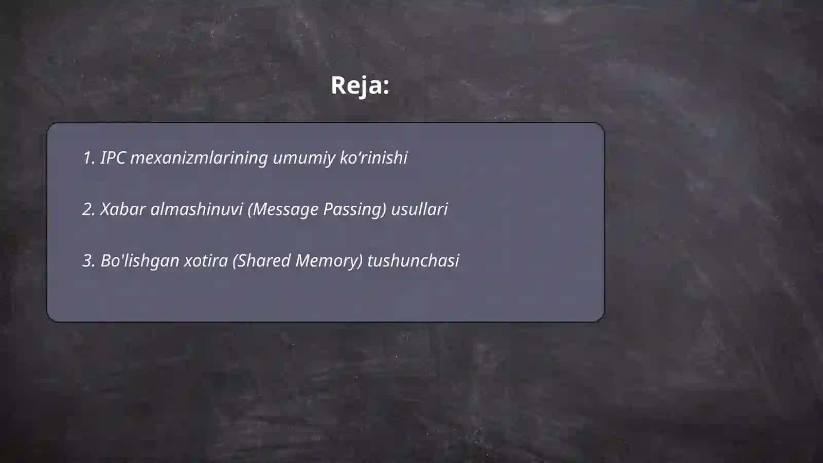 IPC mexanizmlarini amaliyotda qo'llash 2