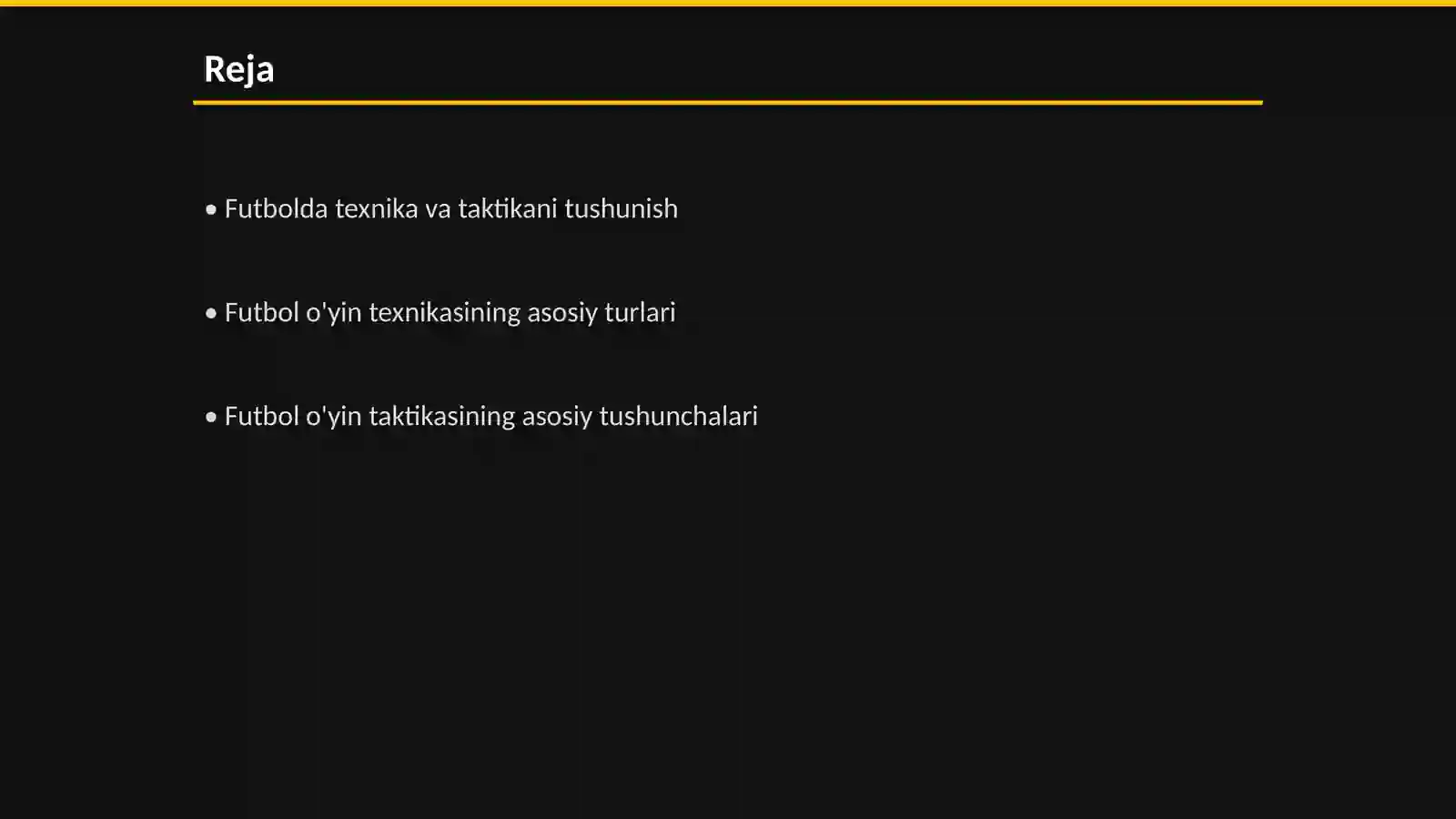 Futbol o'yin texnikasi va taktikasini tasnifi 2