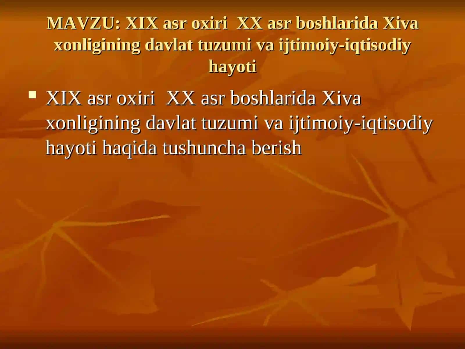 Xiva xonligining davlat tuzumi va ijtimoiy-iqtisodiy hayoti 2