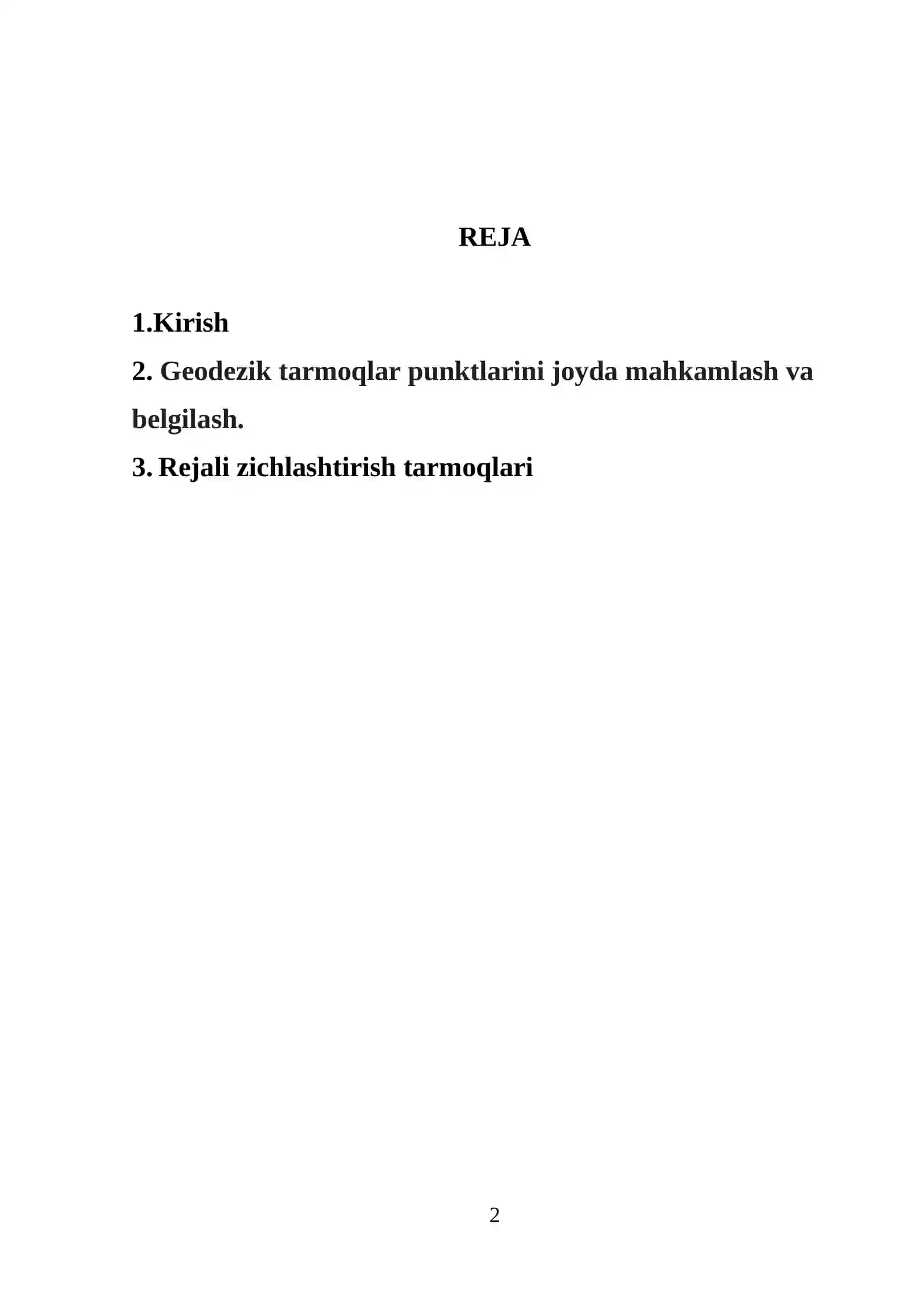 5311500 - GEODEZIYA, KARTOGRAFIYA VA KADASTR TA’LIMI YO‘NALISHI(SIRTQI) 202-GURUH 2-KURS TALABASI 2