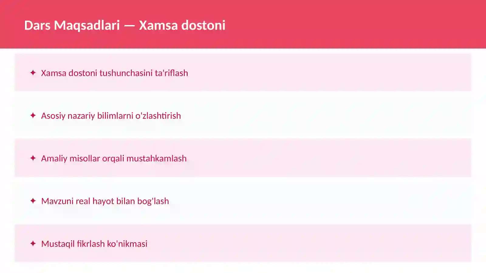 O'qituvchilar va talabalar uchun dars ishlanma 2