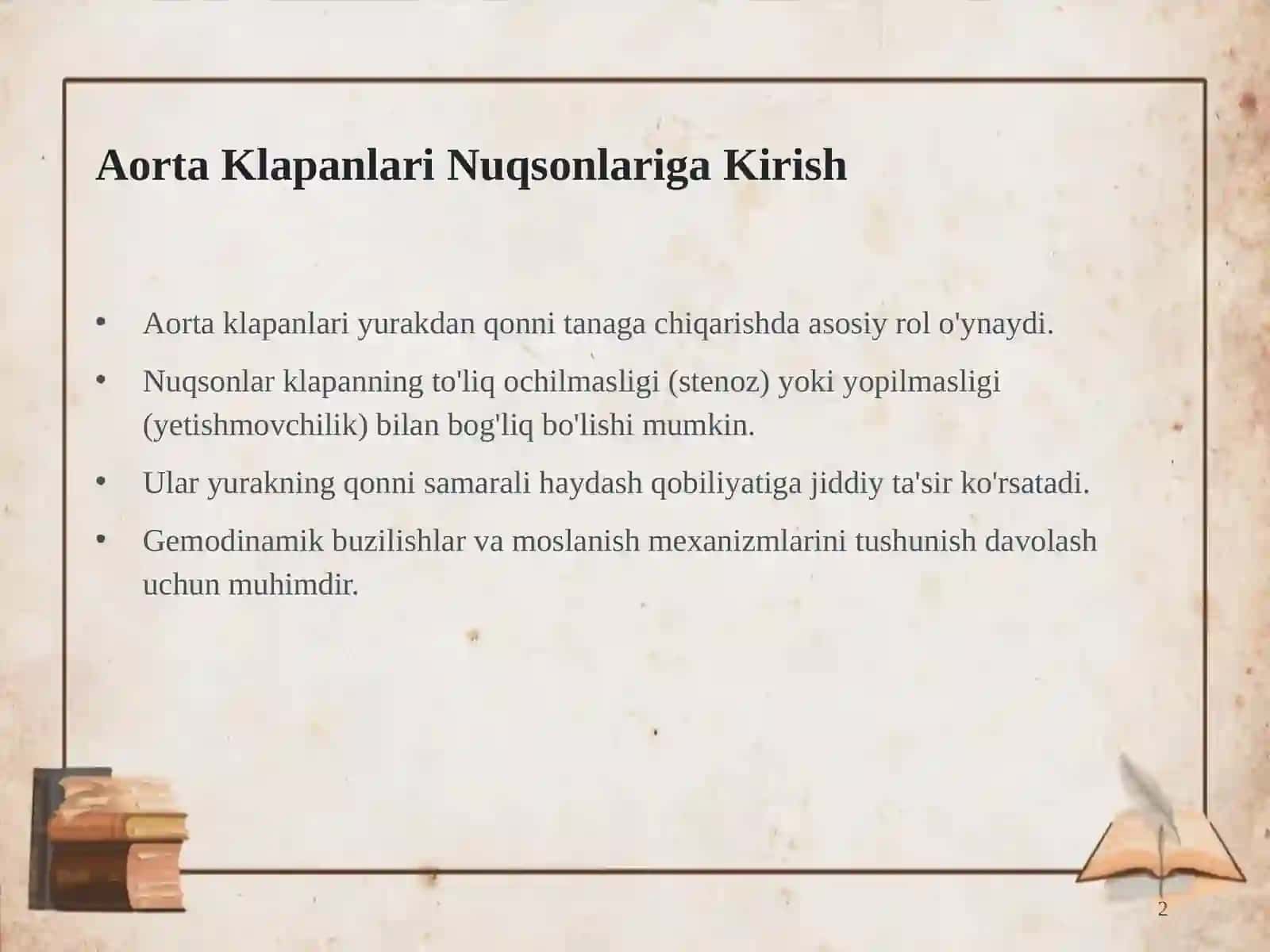 Aorta Klapanlari Nuqsonlarida Gemodinamik Buzilishlar va Moslanish Mexanizmlari 2