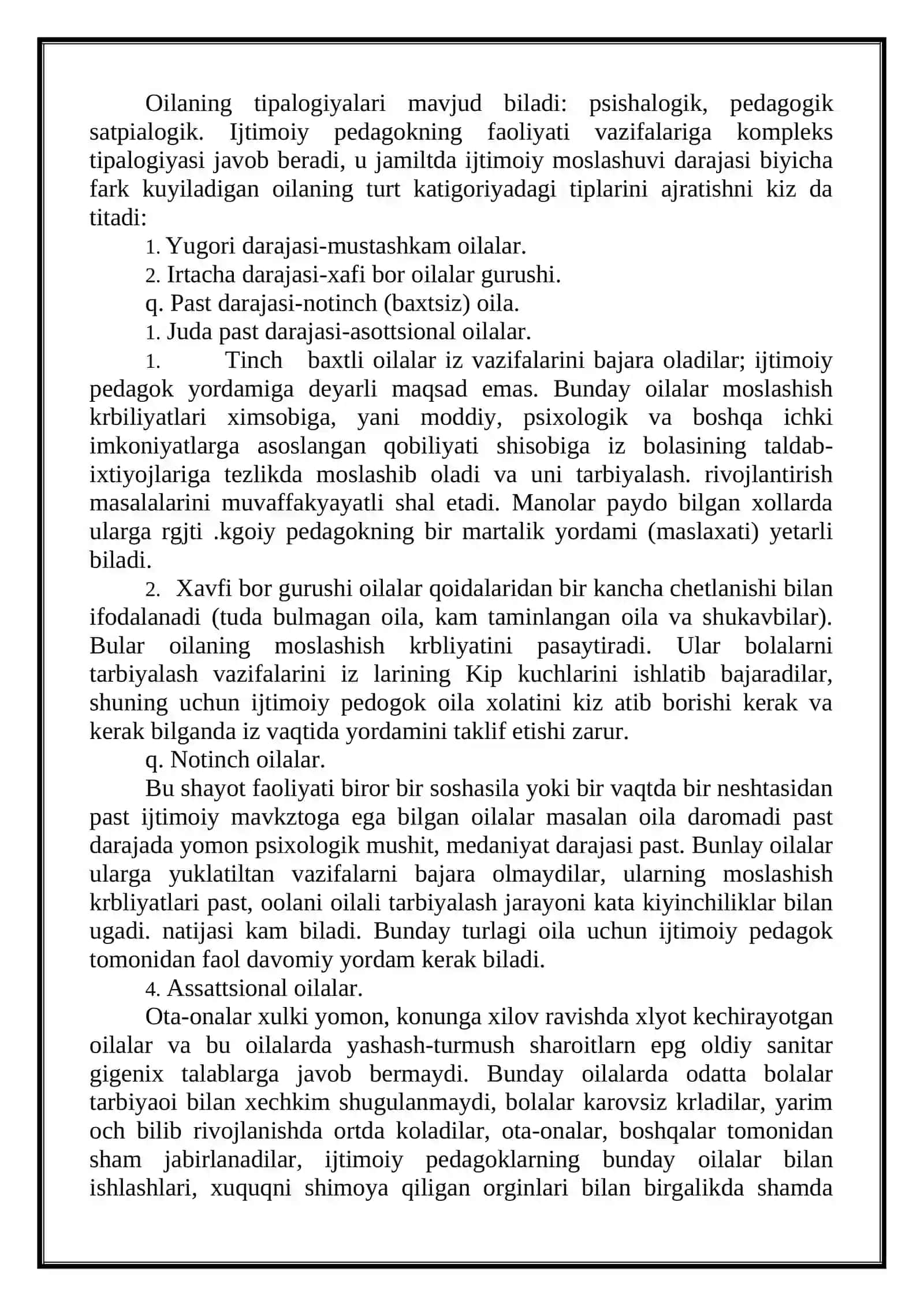 Oilada bilan ishlashning asosiy shakllari 2