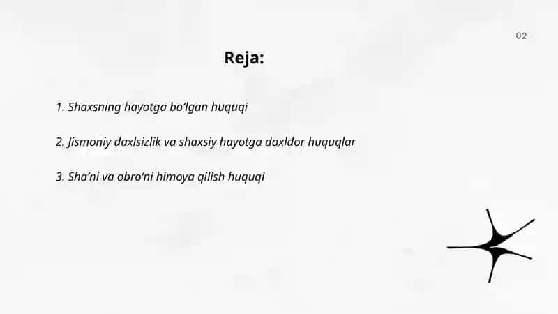 Shaxsiy huquq va erkinliklar 2