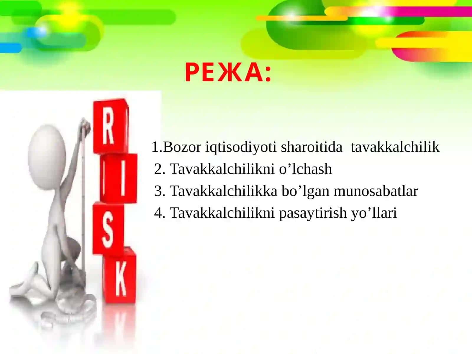 Bozor va tavakkalchilik 2