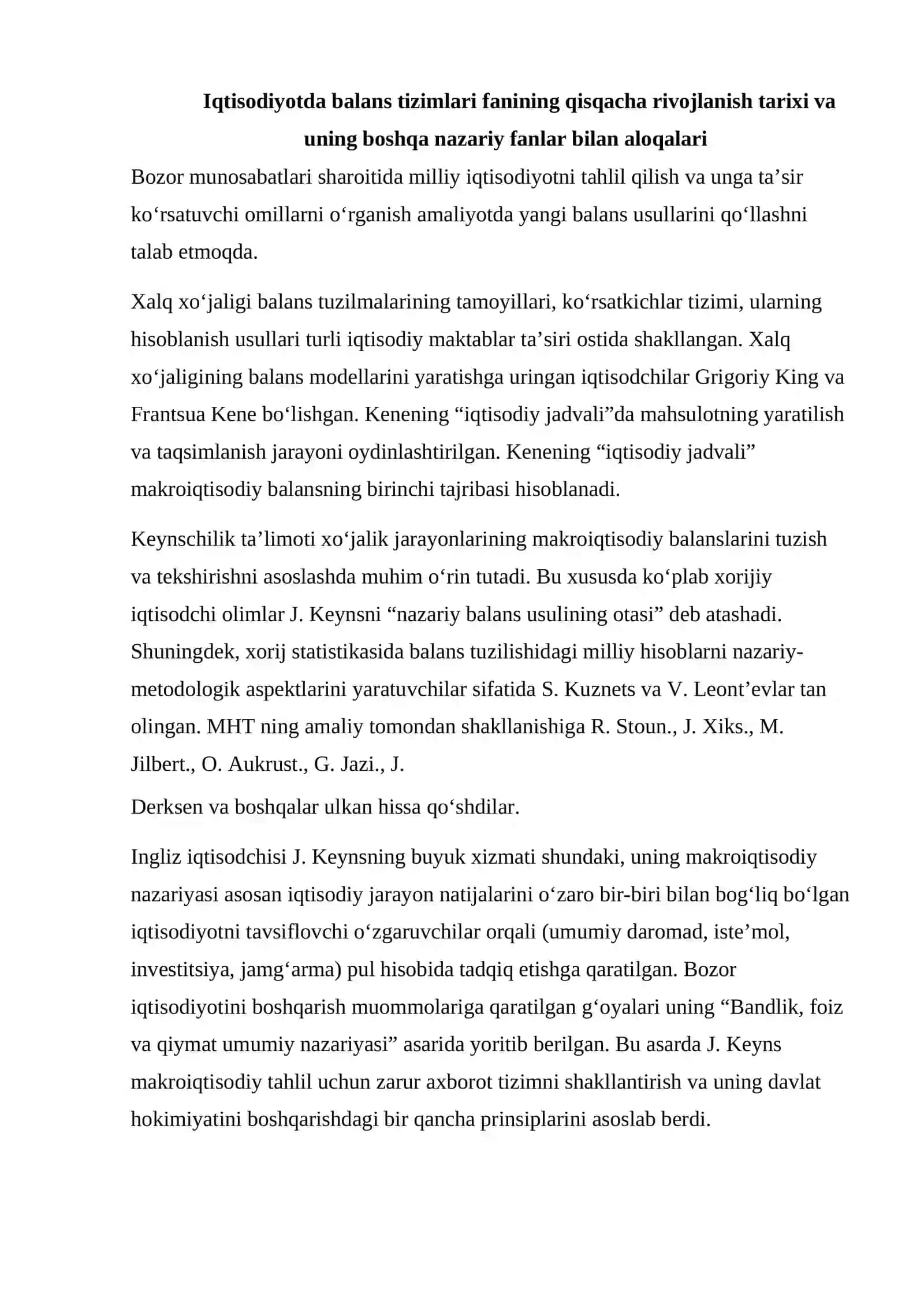 Iqtisodiyotda balans tizimlari fаnining prеdmеti, usullаri vа аsоsiy vаzifаlаri 2