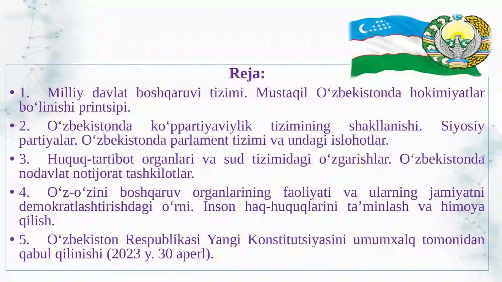 O‘ZBEKISTONNING ENG YANGI TARIXI 2